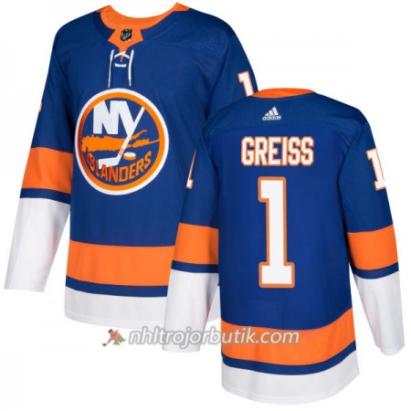 Män Ishockey New York Islanders Tröja Thomas Greiss 1 Adidas 2017-2018 Royal Authentic